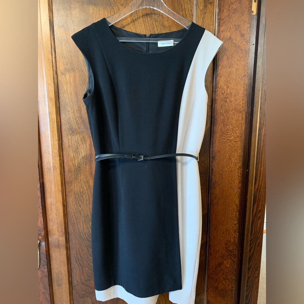 Calvin Klein belted dress